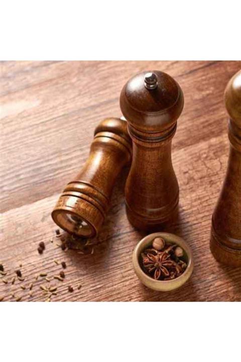 Dilediğin Gibi 11/13 Cm 2li Set Ahşap Karabiber Tuz Değirmeni Öğütücü Tuzluk