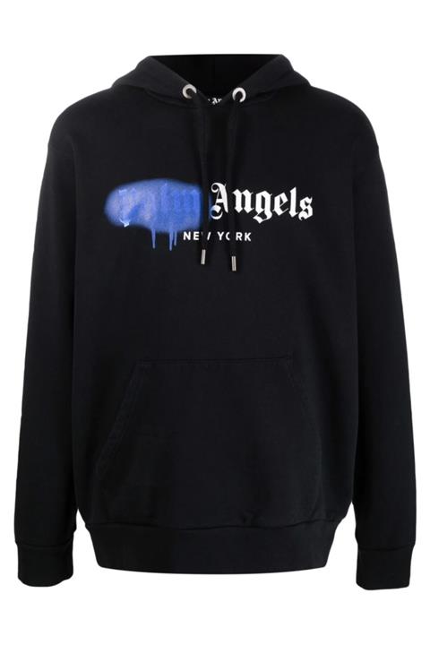Palm Angels New York Sprayed Logo Oversize Sweatshirt