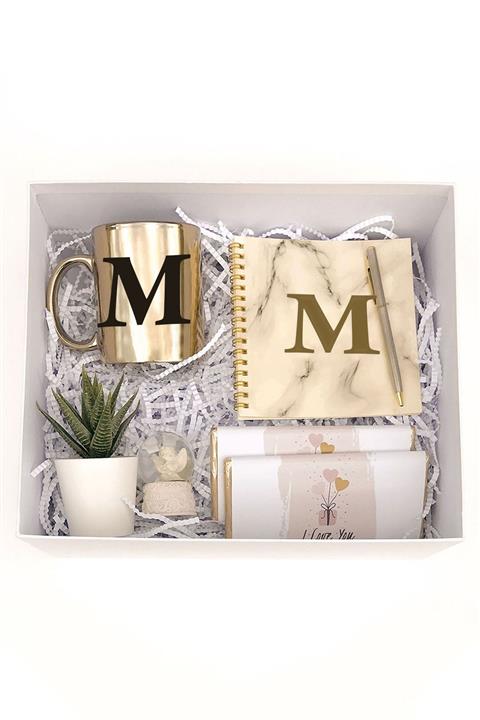 HEDİYEDİYE Alton M Harfi Hediye Kutusu