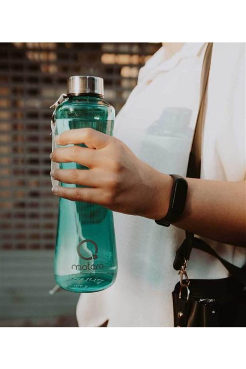 Qmatara Clear Mavi Cam Matara Metal Kapak 750 Cc Suluk