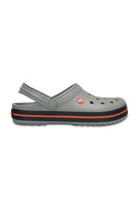 Crocs Gri Unisex Crocband Kenarı Turuncu Çizgili Terlik