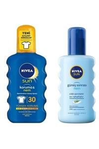 Nivea Sun Yüksek Koruma  Nemlendirici  Spf 30 ve Güneş Sonrası Cildi Rahatlatıcı Nemlendiren Sprey 200 ml