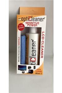 Opticleaner Doğal Lcd Ekran Temizleme Seti 250ml Solüsyon + Microfiber Bez