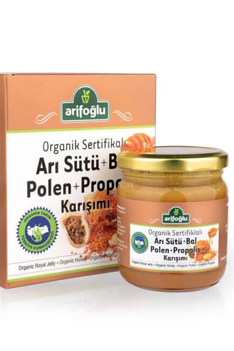 Arifoğlu Organik Arı Sütü Bal Polen Propolis 230gr