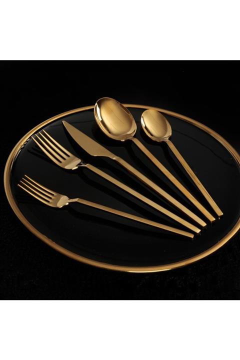 DMR LİFE 24 Parça Gold 6 Parça Çatal Kaşık Takımı
