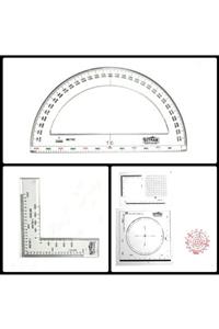 Seyhan Harita Ölçüm Cetvel Seti Askeri Minkale Seti