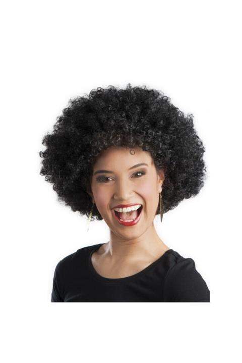 Samur Siya Kıvırcık Afro Bonus Parti Peruğu