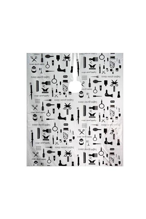 gürbey pazarlama Tek Kullanımlık Berber Ve Kuaför Kesim Önlüğü-penuar 500 Adet 100x140 Cm Desenli Naylon