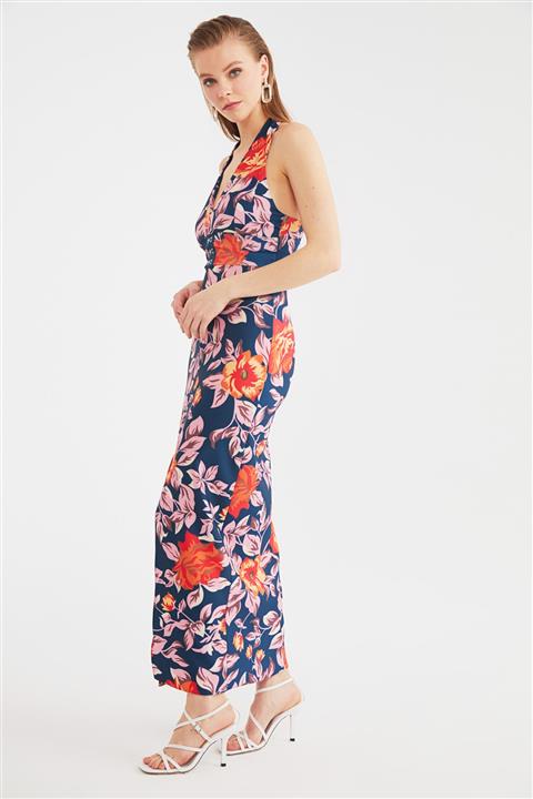 TRENDYOLMİLLA Çok Renkli Yaka Detaylı  Abiye & Mezuniyet Elbisesi TPRSS21AE0144