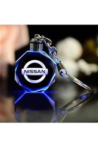 Led Anahtarlık Nissan Logolu Led Işıklı 3d Araba Anahtarlık Yedek Pil Hediye