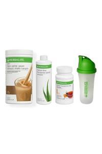 Herbalife Başlangıç Seti 1 Fındık Shake 1 Aloe Konsantre Içecek 1 Şeftali Çay 50 gr Shaker