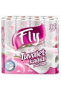 Fly Pembe Desenli Çift Katlı Tuvalet Kağıdı 32 Rulo