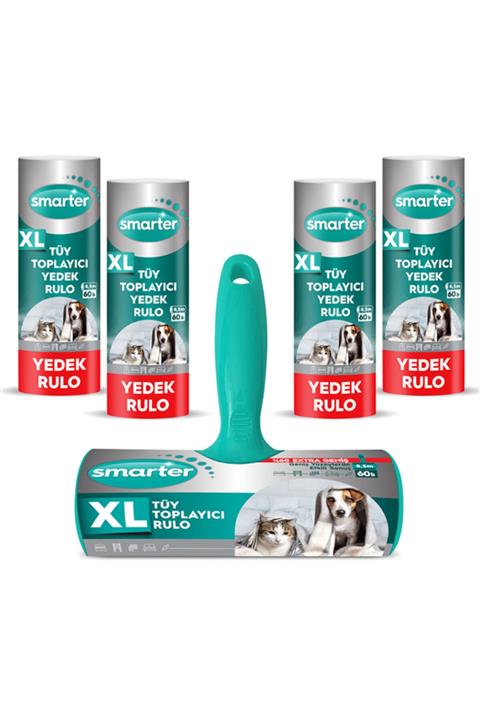 SMARTER Xl Tüy Toplayıcı Rulo + 4 Yedek Rulo