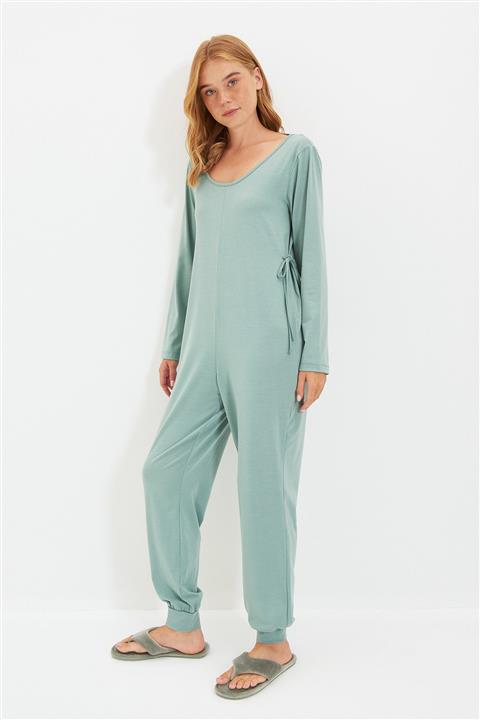 TRENDYOLMİLLA Yeşil Sırt Detaylı Örme Tulum THMAW22TU0100