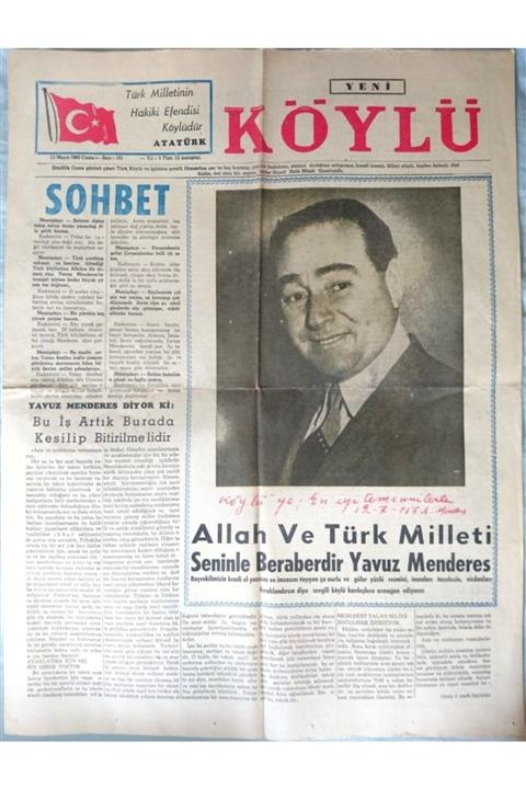 SIRAT Yeni Köylü - Haftalık Gazete (13 Mayıs 1960)