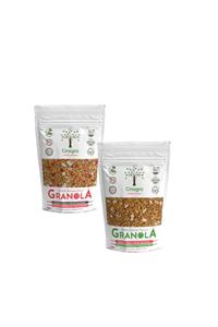 Cinagro Goodies Elma Ceviz Tarçın Çilek Kinoa Chia Granola 2'li Set