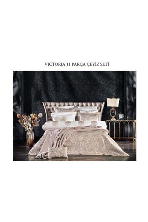 Schafer Victoria Gold 11 Parça Yatak Örtüsü Tekstil Çeyiz Seti