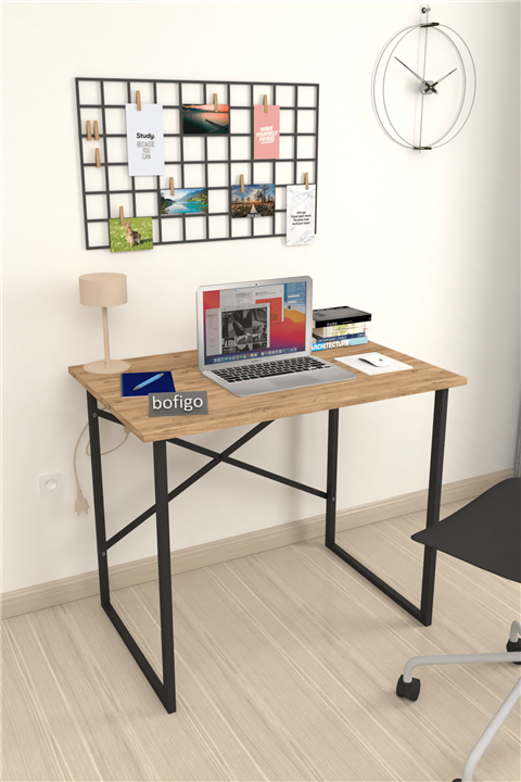 Bofigo Çam Çalışma Masası Laptop Bilgisayar Masası Ofis Ders Yemek Cocuk Masası 60x90 cm