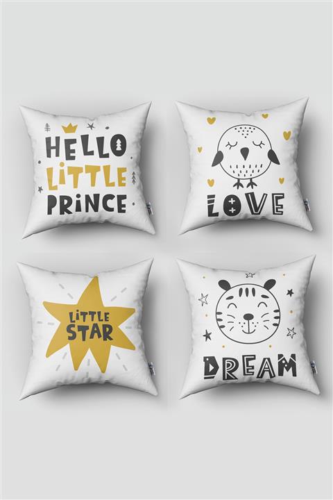 Tinybabyconcept Çift Taraflı Home Serisi 4 Lü Kırlent Model No :46