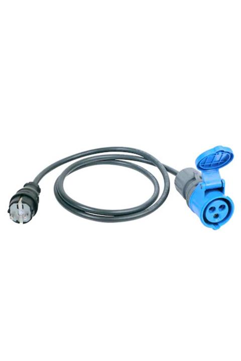 Mete Enerji Karavan Besleme Kablosu 3x2,5mm 10mt. Kauçuk 220v Erkek Fiş 3x16a Kapaklı Dişi Priz