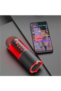 Kupa Karaoke Mikrofon Profesyonel Ses Bluetooth Hoparlör Renkli Bass Yankı Ios Android Uyumlu Ses Efektli