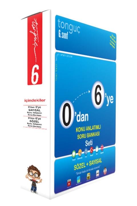TONGUÇ AKADEMİ YAYINLARI 6. Sınıf 0'dan 6'ya Sayısal Sözel Konu Anlatımlı Soru Bankası Seti