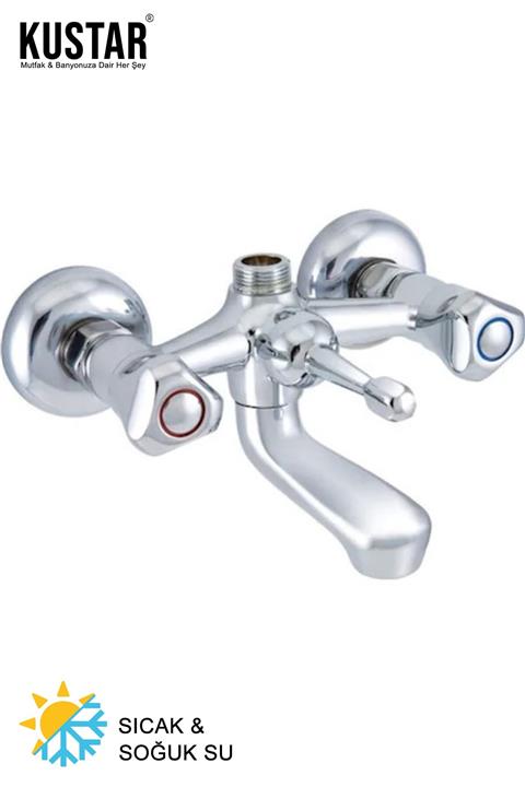 KUSTAR Osmanlı Klasik Banyo Duş Bataryası Çevirmeli