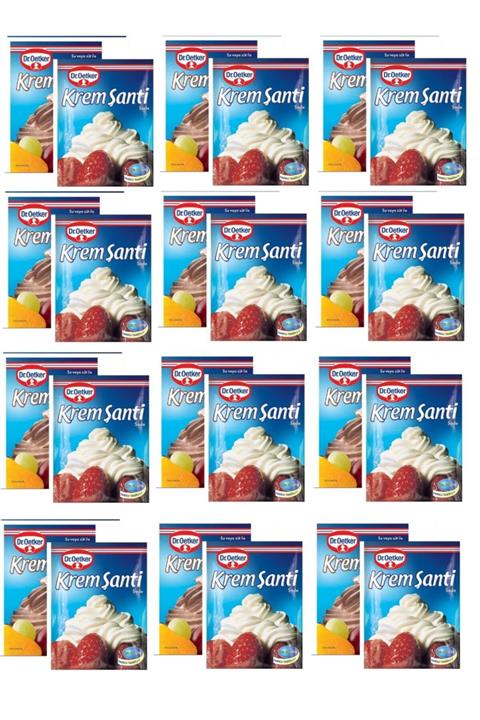 Dr. Oetker Dr.Oetker Krem Şanti Çikolatalı 80 gr X 12 Adet Dr Oetker Krem Şanti Orman Meyveli 75 gr X 12 Adet