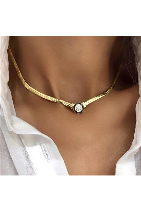 Collection by Duygu Şahin Klasik Gold Gümüş Choker