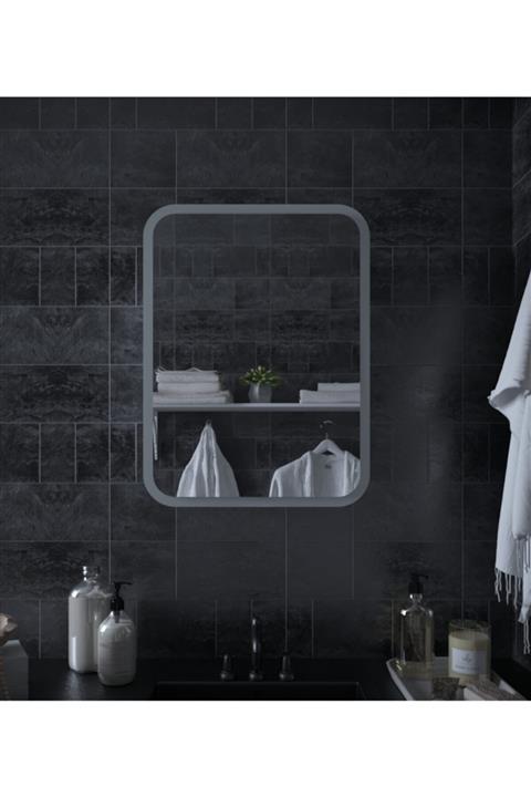 rivomo Beyaz Oval Dekorasyon Banyo Dolabı