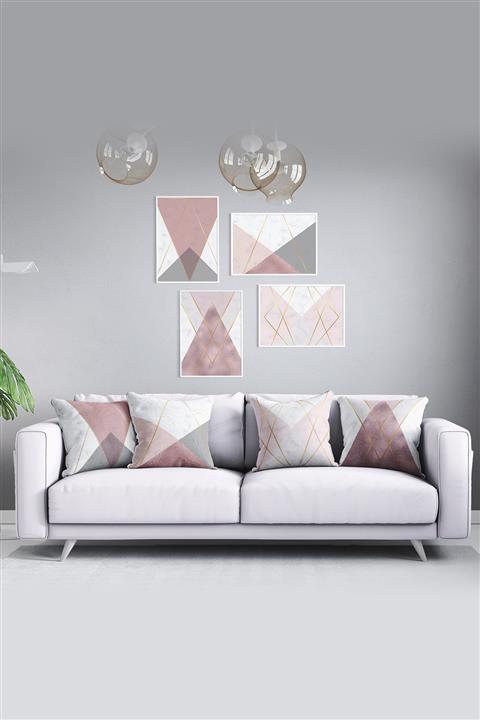 Tinybabyconcept Çift Taraflı Home Serisi 4 Lü Kırlent Model No :3