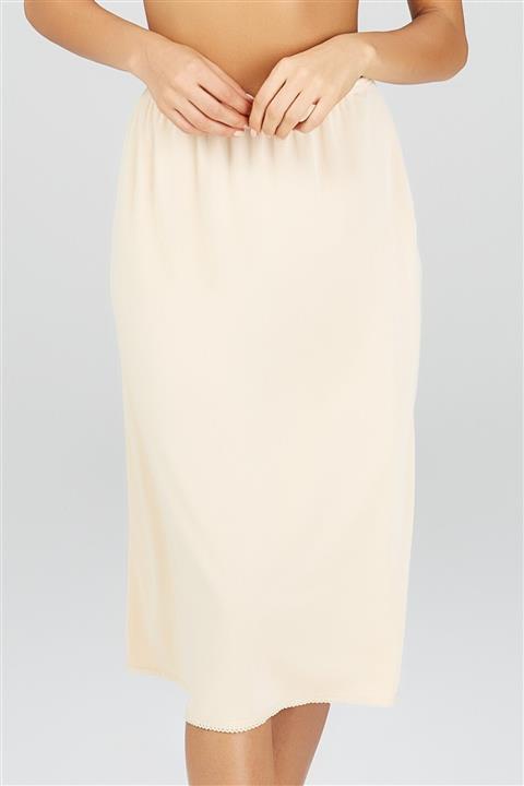 Kom Kadın Düz Jüpon Diz Altı S-m-l