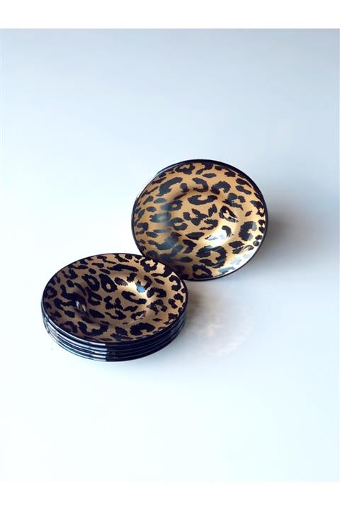 CVK Home Leopar Desenli Çay Tabağı 6'lı