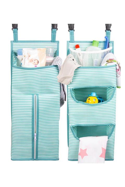 LadyModa 2li Beşik Organizer | Bebek Odası Organizer Mavi 03