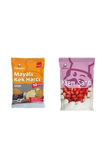 Pakmaya Krem Şanti 1kg + Mayalı Kek Harcı Sade 140 Gr
