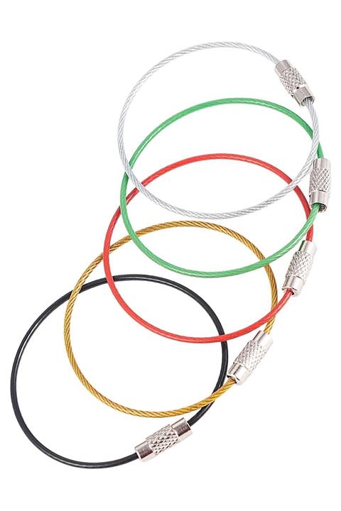 mohenco Renkli Çelik Tel Anahtarlık - 5 Adet