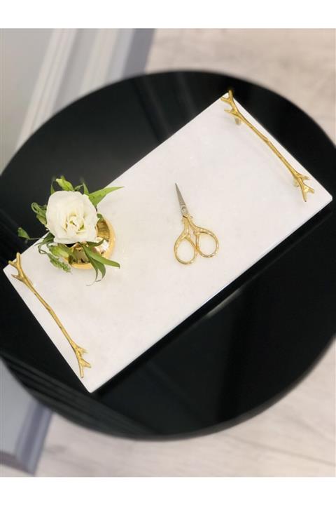 BGM ELEGANT DESİGN Mermer Nişan Tepsi Seti