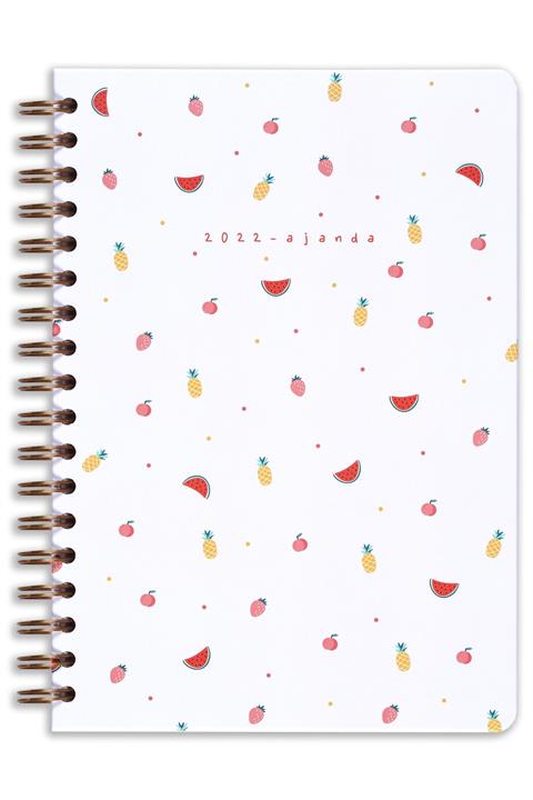 Matt Notebook 2022 Haftalık Ajanda 12 Aylık Ananas Karpuz