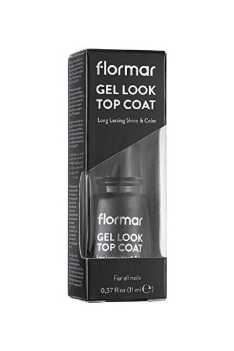 Flormar Gel Look Top Coat Transparan Ve Parlak Oje Koruyucu Jel 11 ml