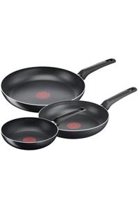 TEFAL Titanyum 1x Difüzyon Tabanlı 3'lü Tava Seti - 20/24/28 Cm