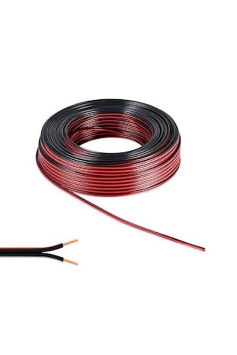 FULLY Elektrik Kablosu / Hoparlör Kablosu 2 X 1,5 Mm Siyah 25 Metre Bakır Kordon Kablosu 1701