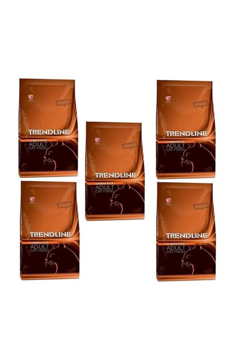 Trendline Kuzu Etli Kedi Maması - 1 kg x 5 Adet