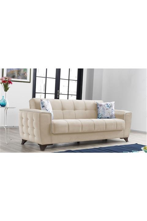 ipek mobilya Zen 3 Lü Kanepe ( Krem 1647 )