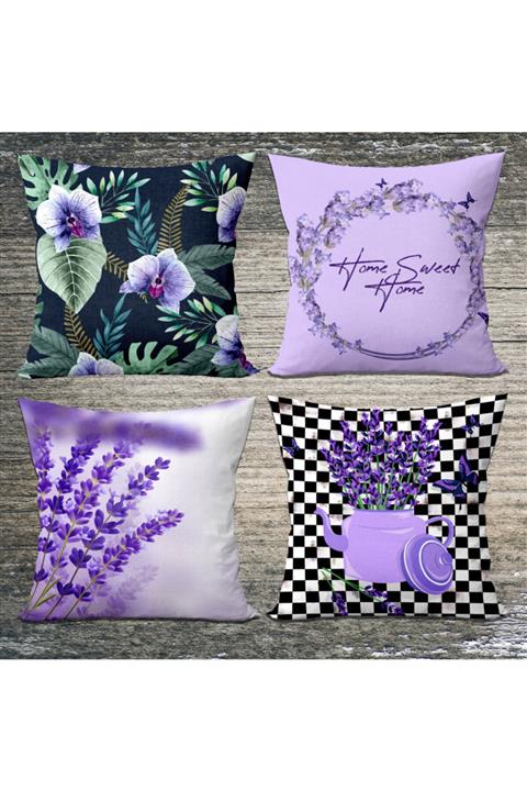 Beshick Lavanta Kırlent Kılıfı Kombin Seti