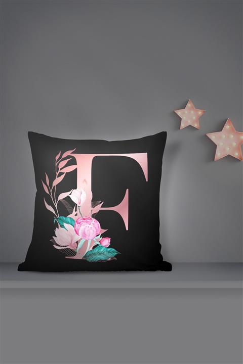 Homamia Çift Taraflı Kırlent Kılıfı I Harfli