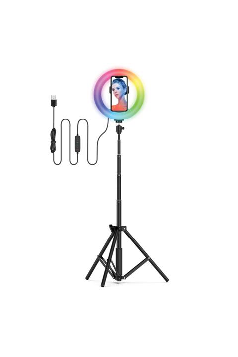 Hobimtek 8 Inç Rgb Tiktok Ring Light Fonksiyonlu Tripod 2 mt