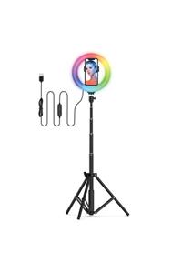 Hobimtek 8 Inç Rgb Tiktok Ring Light Fonksiyonlu Tripod 2 mt