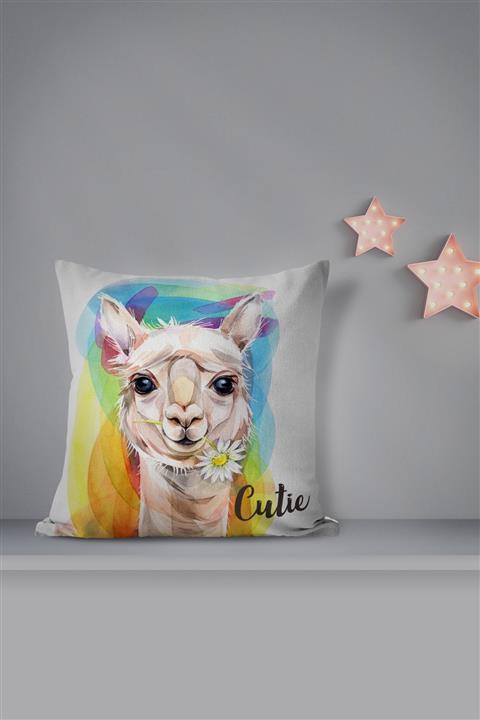 Homamia Çift Taraflı Kırlent Kılıfı Lama