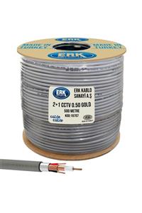 ERK KABLO Erk 2+1 Cctv 0.50 Gold Kamera Kablosu - 500 Metre