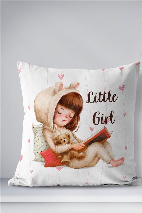 Homamia Çift Taraflı Kırlent Kılıfı Masalcı Kız